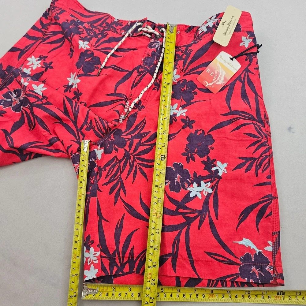 Tommy Bahama Relax trunks swimwear mens XXL 2XL pockets red ATR914571 floral
